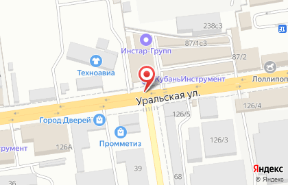 Сервисный центр Кубань Инструмент на Уральской улице на карте