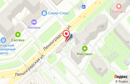 Магазин домашнего текстиля на улице Ленинградской на карте