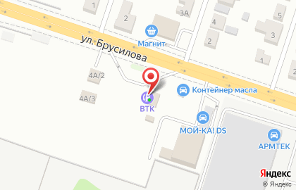 Заправочная станция Воронежская топливная компания на улице Брусилова на карте