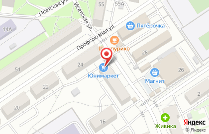 Юнимаркет на карте