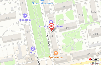 Библиотека семейного чтения в Барнауле на карте