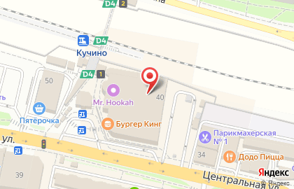 МегаФон, Московская область на Центральной улице на карте