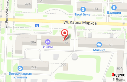 Магазин выпечки на улице Карла Маркса на карте