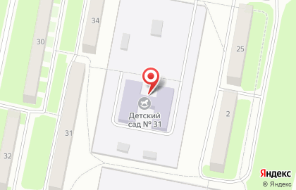 Детский сад №31, пос. Ждановский на карте