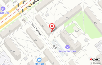 Продуктовый магазин в Засвияжском районе на карте