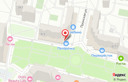 Парикмахерская в Москве на карте