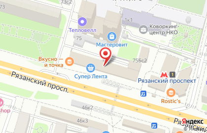 Служба доставки готовых блюд МИЛТИ на Рязанском проспекте на карте