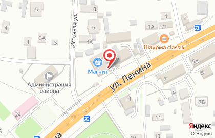 Супермаркет Магнит на Источной улице на карте
