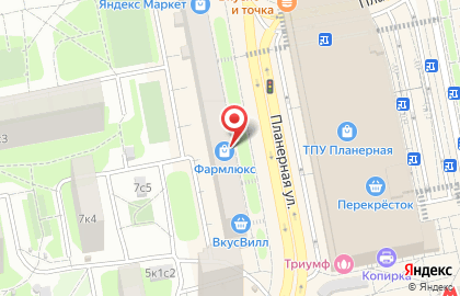 Банкомат СберБанк на Планерной улице, 7 к 1 на карте