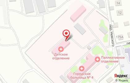 Городская больница №4 в Железнодорожном районе на карте