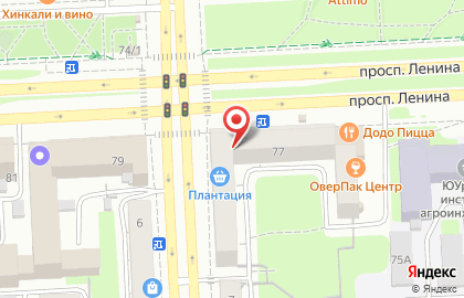 Аптека Аптека от склада на проспекте Ленина на карте