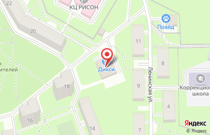 Гипермаркет Дикси на Ленинской улице на карте