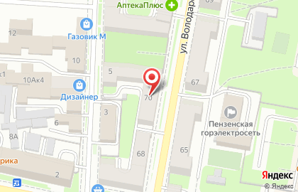 Салон оптики Оптика-Пенсне на улице Володарского на карте