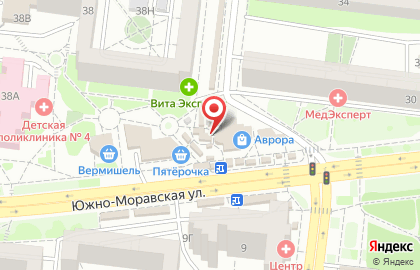 Отделение службы доставки Boxberry на Южно-Моравской улице на карте