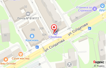 Банкомат СберБанк в Перми на карте