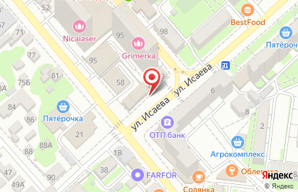 Агентство недвижимости Метротека на улице Исаева на карте