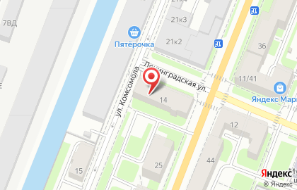Стоматология Улыбка на улице Ленинградской на карте