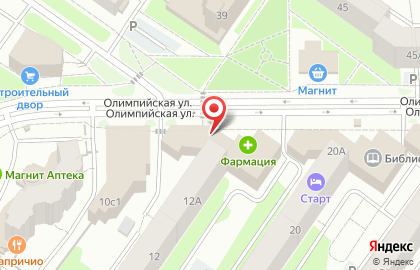 Магазин косметики и бытовой химии Оптима на Олимпийской улице на карте