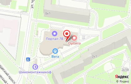 Центр общественных организаций на проспекте Большевиков на карте