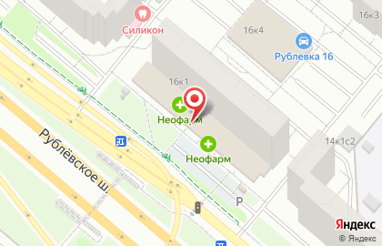 Банкомат СберБанк на Рублёвском шоссе, 16 к 1 на карте
