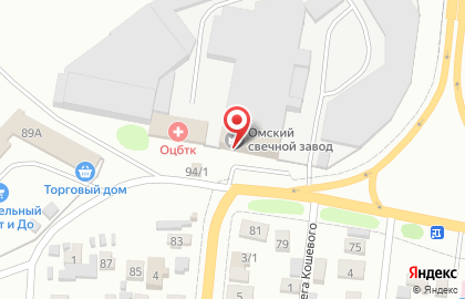 Омский свечной завод на улице Олега Кошевого на карте