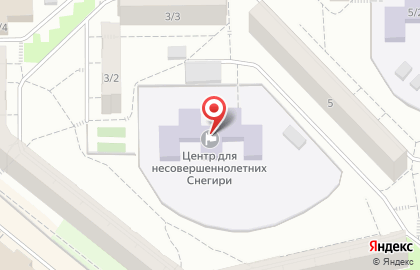 Социально-реабилитационный центр для несовершеннолетних Снегири в Новосибирске на карте
