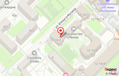 Посольство Чешской Республики в г. Москве на улице Юлиуса Фучика на карте