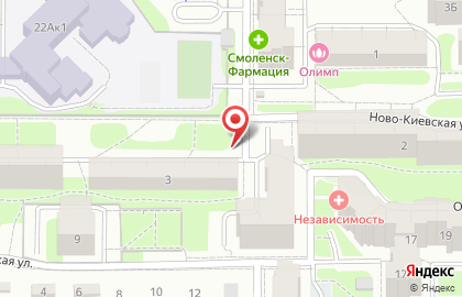Киоск по продаже фруктов и овощей в Смоленске на карте