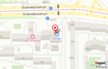 Удобный магазин Титан на Ключевской улице, 74 на карте