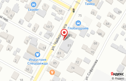 Автомойка Refresh на улице Чайковского на карте