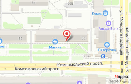 Торговая фирма на Комсомольском проспекте на карте