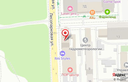 Барбершоп TOPGUN на Лесопарковой улице на карте