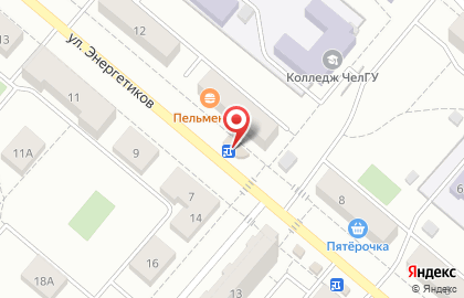 Продуктовый магазин Студенческий на улице Энергетиков на карте