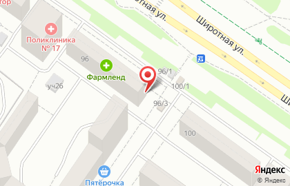 Магазин мясной продукции Сельский дворик на Широтной улице на карте