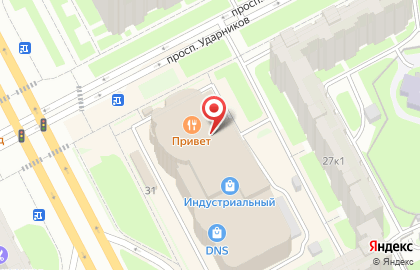 Магазин профессиональной косметики Завиток ноготок на Индустриальном проспекте на карте