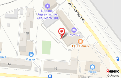 Автостоянка Спутник на улице Свердлова на карте