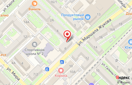 Авиценна на улице Маршала Жукова на карте