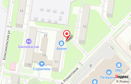 Топаз на улице Романтиков на карте