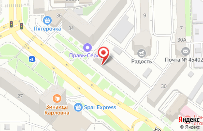 Адвокатский кабинет Тютикова И.Г. на улице Курчатова на карте