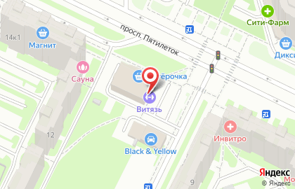 Спортивный клуб Витязь на проспекте Большевиков на карте