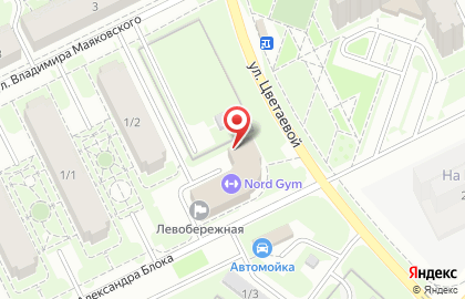 Центр страхования на улице Марины Цветаевой на карте