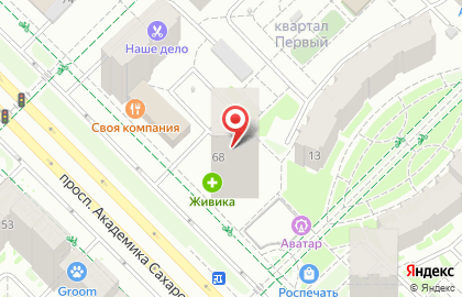 Интернет-магазин Воздушная радость на проспекте Академика Сахарова на карте