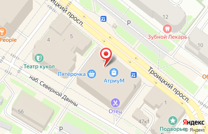 Банкомат МосОблБанк на Троицком проспекте, 3 на карте