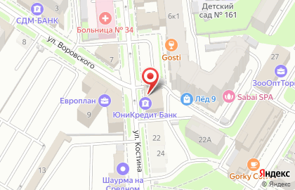 Юникредит банк в Нижнем Новгороде на карте