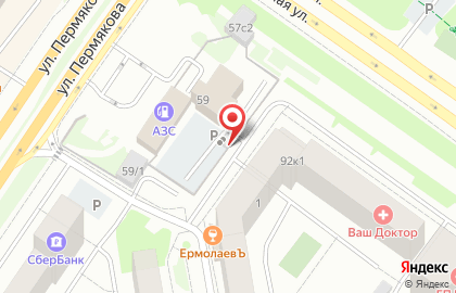 Автостоянка в Тюмени на карте