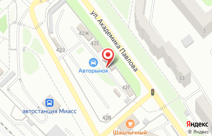 Магазин автотоваров Москвич на улице Академика Павлова на карте