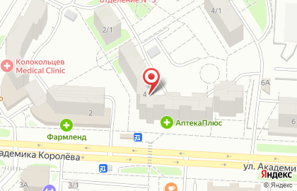 Автодок на улице Академика Королёва на карте