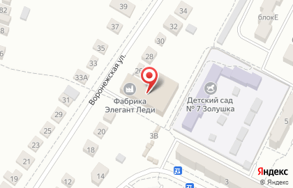 Магазин одежды Ledinika на улице Воронежская на карте
