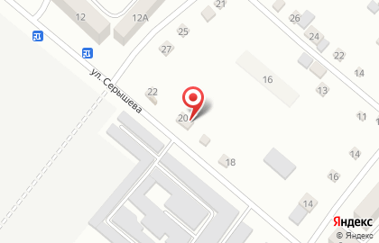 Шиномонтажная мастерская на улице Серышева на карте
