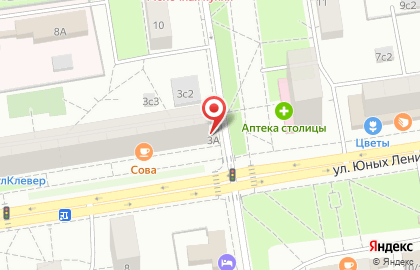 Аптека Планета Здоровья на улице Юных Ленинцев на карте